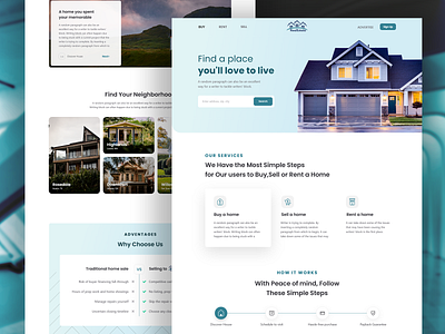 Property/Real Estate Landing Page UI Web Design design landing page property landing page property website real estate landing real estate website ui ux web design