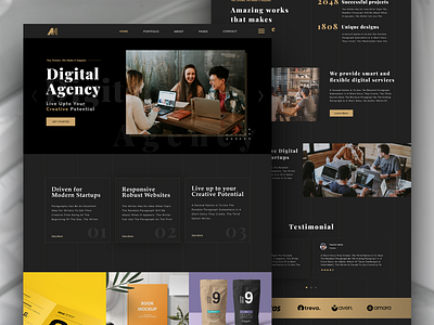 Digital Agency Landing Page UI Web Design agency agency landing page agency website design digital agency landing page ui ux