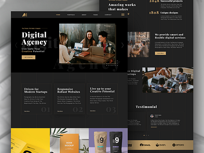 Digital Agency Landing Page UI Web Design