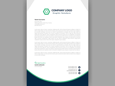 Modern business letterhead template black work blue clean page company corporate job cv document profile employment experience header text layout letter elegant letterhead minimalist modern professional resume stylish