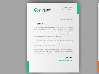Modern business letterhead template application blue clean page corporate job cv black work document profile employment experience header text layout letter elegant letterhead minimalist personal professional resume stylish