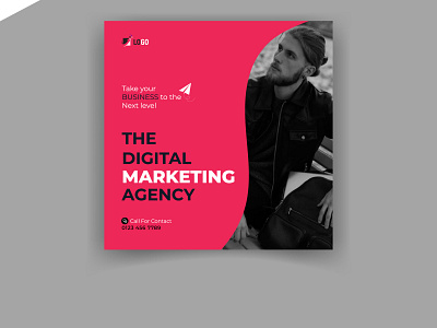Digital business marketing banner for social media post template e business