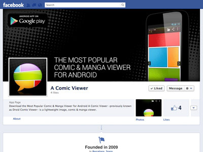 A Comic Viewer Facebook Page app cover image facebook