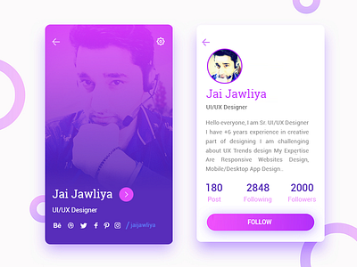 Profile profile screen design uiux designer
