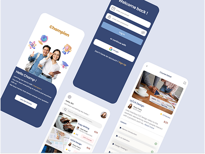 Champion - Course App app design course app design study ui ui design uidesign ux