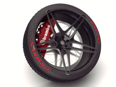 Wheel 3d motion