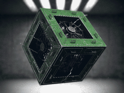 Sci-fi cube 3d maya motion substance