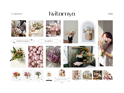 Concept design for flower e-commerce website bouquet design flower online shop store ui ux web web design