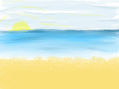 Peaceful Landscape (Weekly Warm-up) beach dribbbleweeklywarmup landscape peaceful weeklywarmup