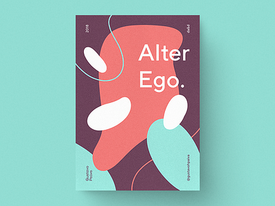 Alter Ego Poster abstract alter ego art color ego poster 2018 shapes type typography