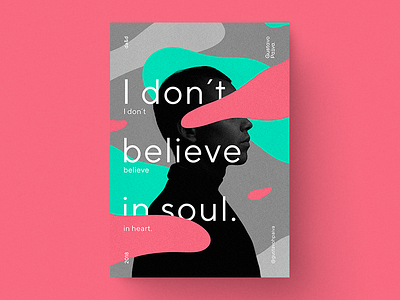 I dont believe in soul - Poster 2018 abstract art color design pink poster soul type typography