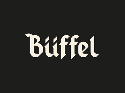 Buffel Logo Typography beer brand buffalo bull gothic identity lettering logo serif symbol tasty type typogaphy