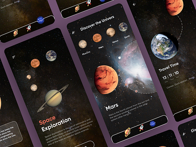 Mars travel app design