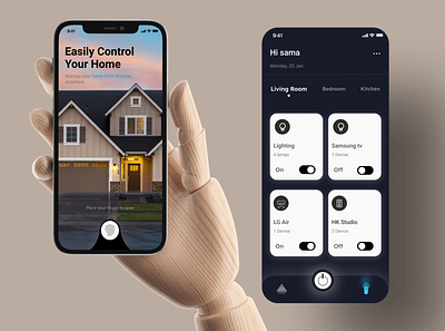 Smart home app branding design icon illustration logo typography ui ux