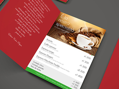 Don Raffé cafetería carta de productos coffee shop menu print