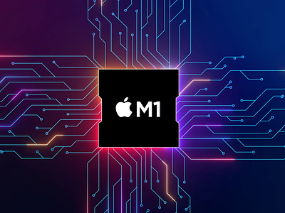 Apple M1 after effects animation apple chip circuit line gif gradient intel m1 motion tutorial