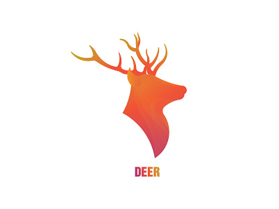 Deer illustration deer design illustration logo vector