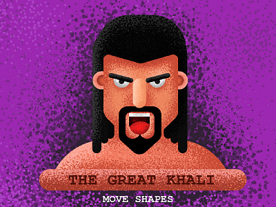 THE GREAT KHALI character face great khali illustration khali wwf