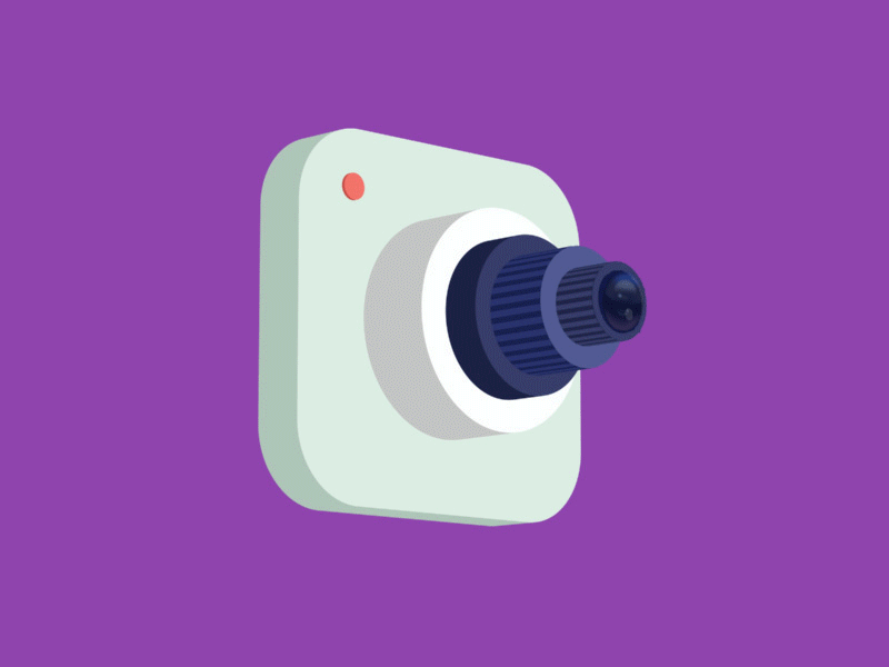 3D Cam Icon 3d animation camera design flat flat cam icon