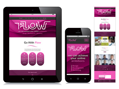 Flow mockup agency curved digital flow interface mobile mock mockup tablet ui user web