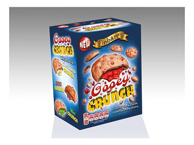 Cookie Packaging Design (3d mock up) 3d cookie cookies crunch design gooey illustration illustrator layout packaging zbrush