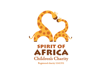 Spirit of Africa Logo africa charity children cute giraffe logo orphanage spirit spots