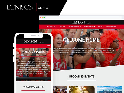 Denison University Alumni Website design development ux web