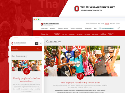 The Ohio State University Wexner Medical Center - Our Community design icon ux web