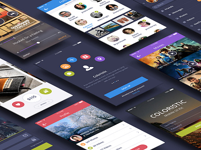 Coloristic UI Kit elements freebie ios iphone market photoshop psd sketch ui ui kit ui pack