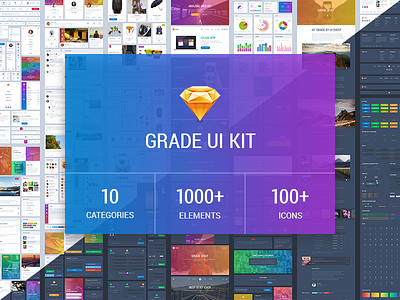 Grade For Sketch: Update assets elements photoshop psd psd template sketch components ui kit ui pack user interface ux assets