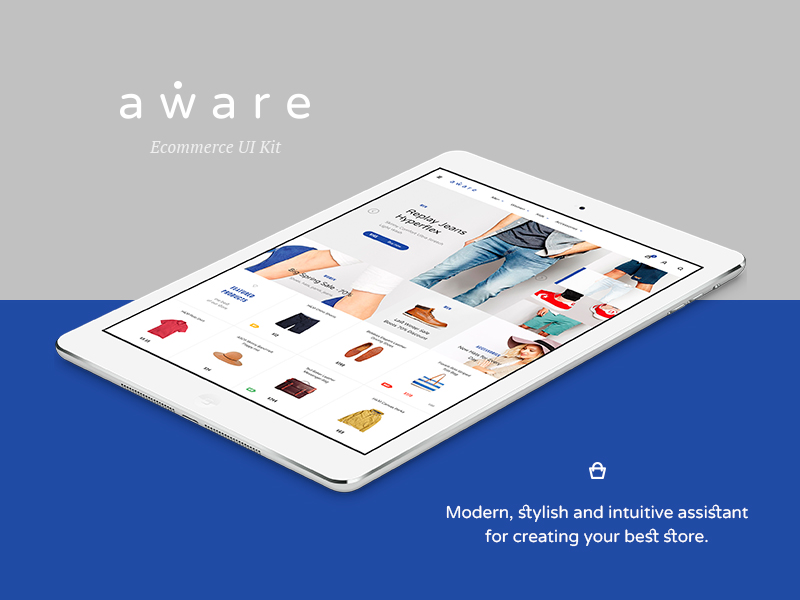 Aware E-commerce UI Kit free psd free ui kit photoshop psd psd kit psd template ui assets ui kit user interface ux assets ux kit