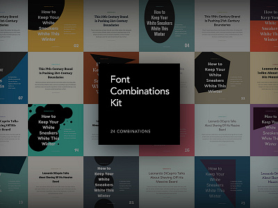 Font Combinations Kit font kit typography