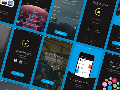 Ink UI Kit ios photoshop sketch ui kit