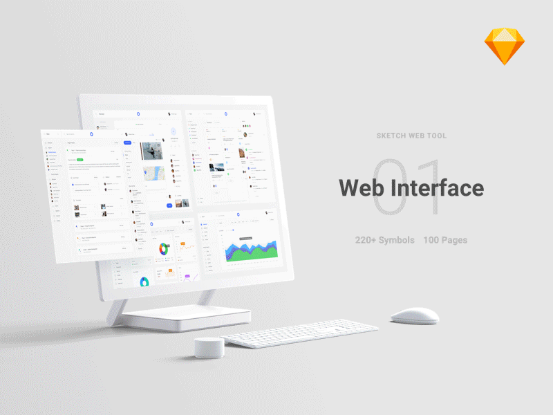 Web Interface 1 (UI Kit for Sketch) sketch sketch app ui ui kit web design