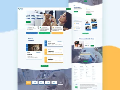 Humane Animal Rescue - Homepage Concept adoption animals branding card ui company design system hero homepage interaction design landing page nonprofit pets rescue shelter ui ux visual design visual language web design website