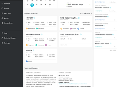 RIT myCourses by Jasmine A Lockwood on Dribbble