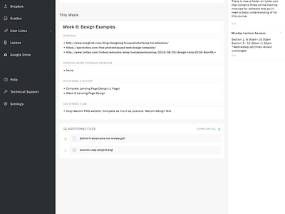 RIT myCourses by Jasmine A Lockwood on Dribbble
