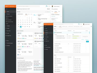 RIT myCourses by Jasmine A Lockwood on Dribbble