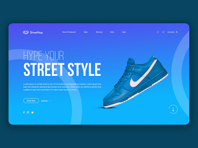 E-Commerce Landing Page Design creative design design hero section landing page trending ui ux web design