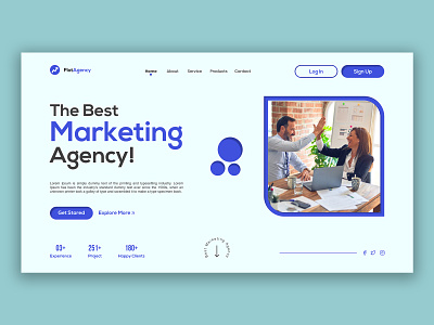 Marketing Landing Page agency agency page design hero section landing page marketing marketing agency ui ux web design