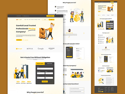 Moving Company Ui Design. design hero section landing page moving moving company moving ui moving ux ui ux web design