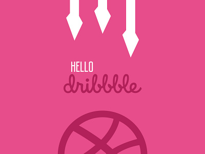 Hello Dribbble! branding first shot graphic design illustration logo logotype thanks