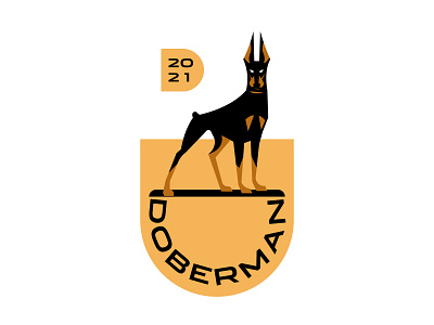 The Doberman Logo animal branding doberman dog emblem graphic design illustration logo logotype modern pet