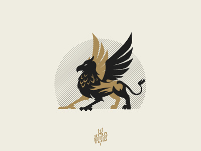 The Gryphon Logo branding character dragon emblem graphic design griffin gryphon illustration lion logo logotype modern mythical
