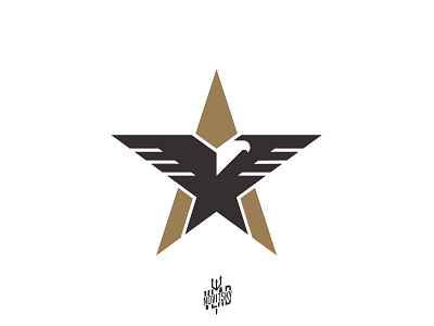 Eagle Star Logo animal army bird branding eagle emblem graphic design illustration logo logotype minimalism modern star