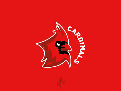 Sport mascot Cardinals logo bird branding cardinal cybersport emblem graphic design illustration logo logotype mascot modern red sport