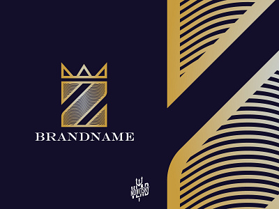 Letter Z with crown Logo crown emblem gold illustration letter letter z logo logotype luxury mark modern royal symbol z