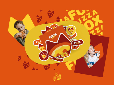 Brand identity for Pizza Fox branding corporate identity fox graphic design identity logo logotype modern pizza