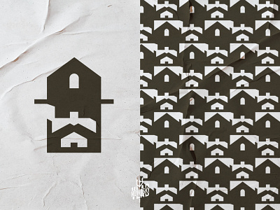 House Man In A Hat Logo branding design emblem estate graphic design house logo logotype man