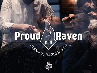 Brand identity for barbershop barbershop bird branding corporate identity graphic design identity logo logotype raven